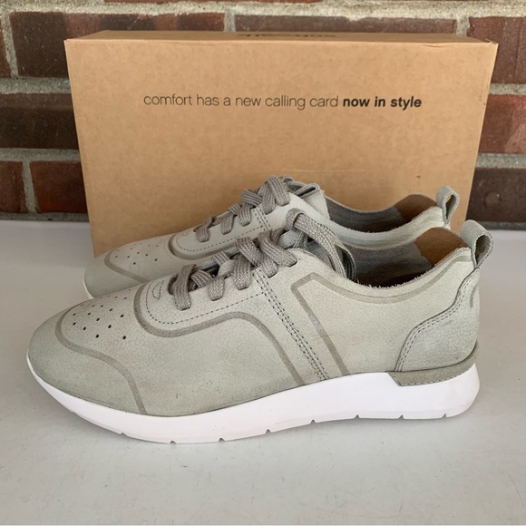 SoftWalk Womens Stella Grey Leather Athletic Training Lace Up Sneakers US 7.5 W - Picture 5 of 8